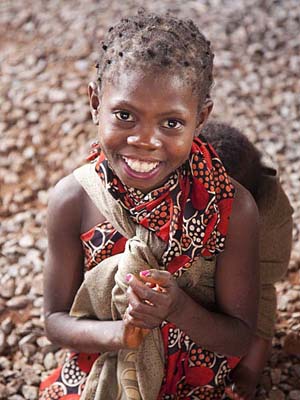 Colorful village girl
